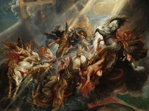 Peter Paul Rubens “The Fall of Phaeton” (c.1604-1605) | Iconic Baroque Mythological Artwork | High-Quality Canvas Reproduction