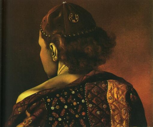 Custom Fine Art Oil Painting of Dalí’s “Geodesic” Portrait of Gala 1936 – Luxury Surrealist Canvas Art Capturing the Intersection of Love, Geometry, and Abstract Expression