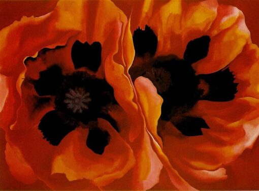 Oriental Poppies by Georgia O’Keeffe – Custom Oil Painting on Canvas for Colorful Floral Art Collectors