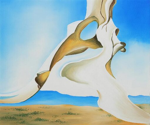 Pelvis with the Distance by Georgia O’Keeffe – Custom Oil Painting on Canvas for Abstract and Feminine Expression