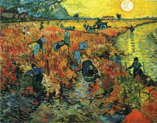 Vincent van Gogh’s Red Vineyards at Arles (1888) – A Passionate Portrayal of Arles’ Vineyard Harvest