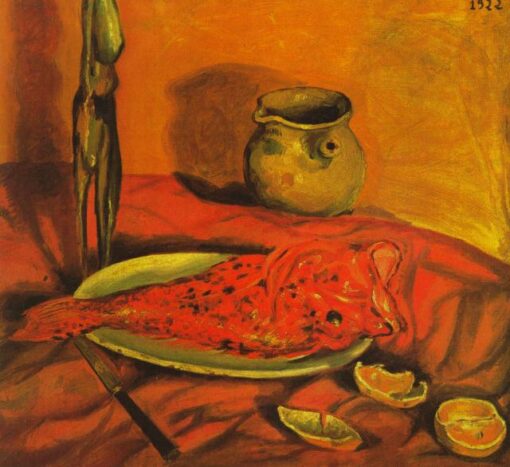 Salvador Dalí “Still Life (Pulpo y Scorpa)” 1922 – High-End Custom Oil Painting, Surrealist Still Life with Octopus and Scorpion Fish