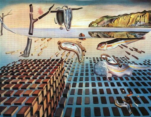 Premium Salvador Dalí 1952-1954 “The Disintegration of the Persistence of Memory” – Handcrafted Oil Painting on Canvas