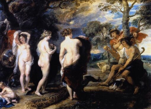 The Judgment of Paris by Peter Paul Rubens – 1636 Baroque Art of Greek Mythology, Beauty, and Divine Conflict