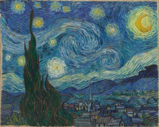 The Starry Night by Vincent van Gogh – 1889 A Serene, Yet Dynamic Vision of the Night