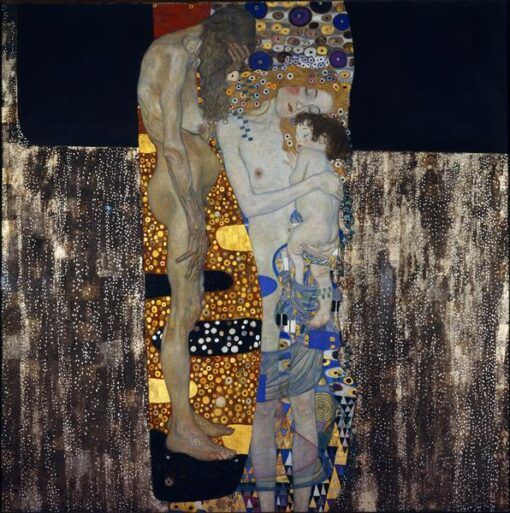 Gustav Klimt The Three Ages of Woman – Custom Oil Painting on Canvas for Elegant Home and Office Decoration