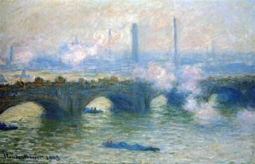 Claude Monet Waterloo Bridge, London – Custom Oil Painting on Canvas for Timeless Impressionist Art