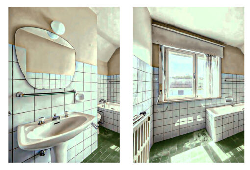 “The Mirror C” – Premium Two-Panel Custom Oil Painting (Bespoke Masterpiece Set)